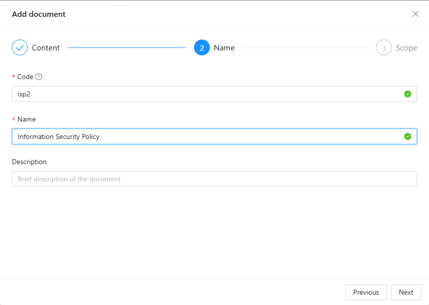 Add document - Step 2