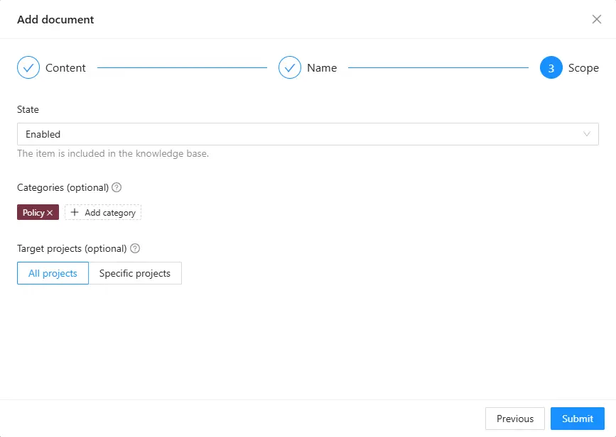 Add document - Step 3