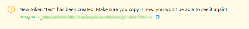 New API token